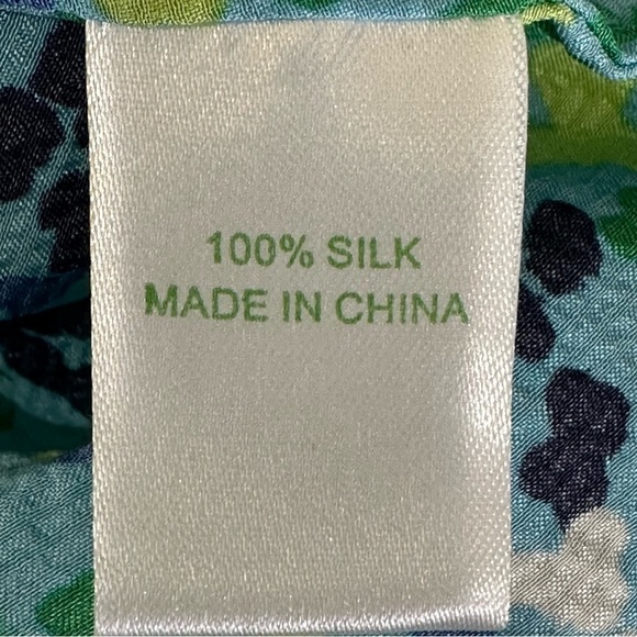 Lilly Pulitzer Silk Tank Top Blue Ruffle keyhole halter neckline - Picture 6 of 6